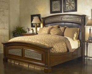 łóżko stylizowane na stare